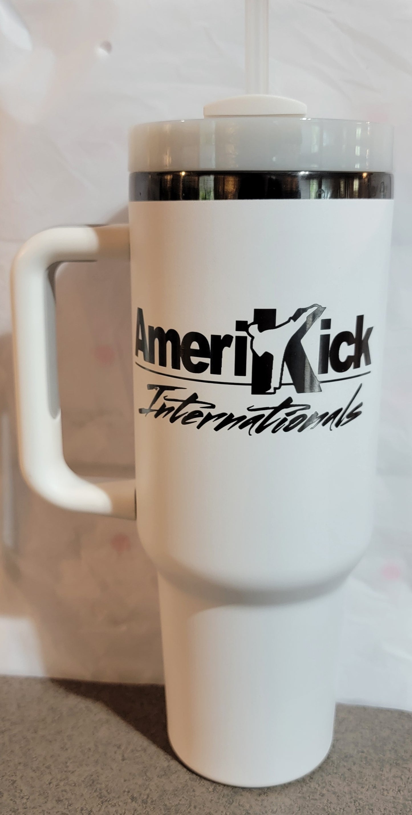 40oz Ion Plated AmeriKick Internationals Straw Tumbler