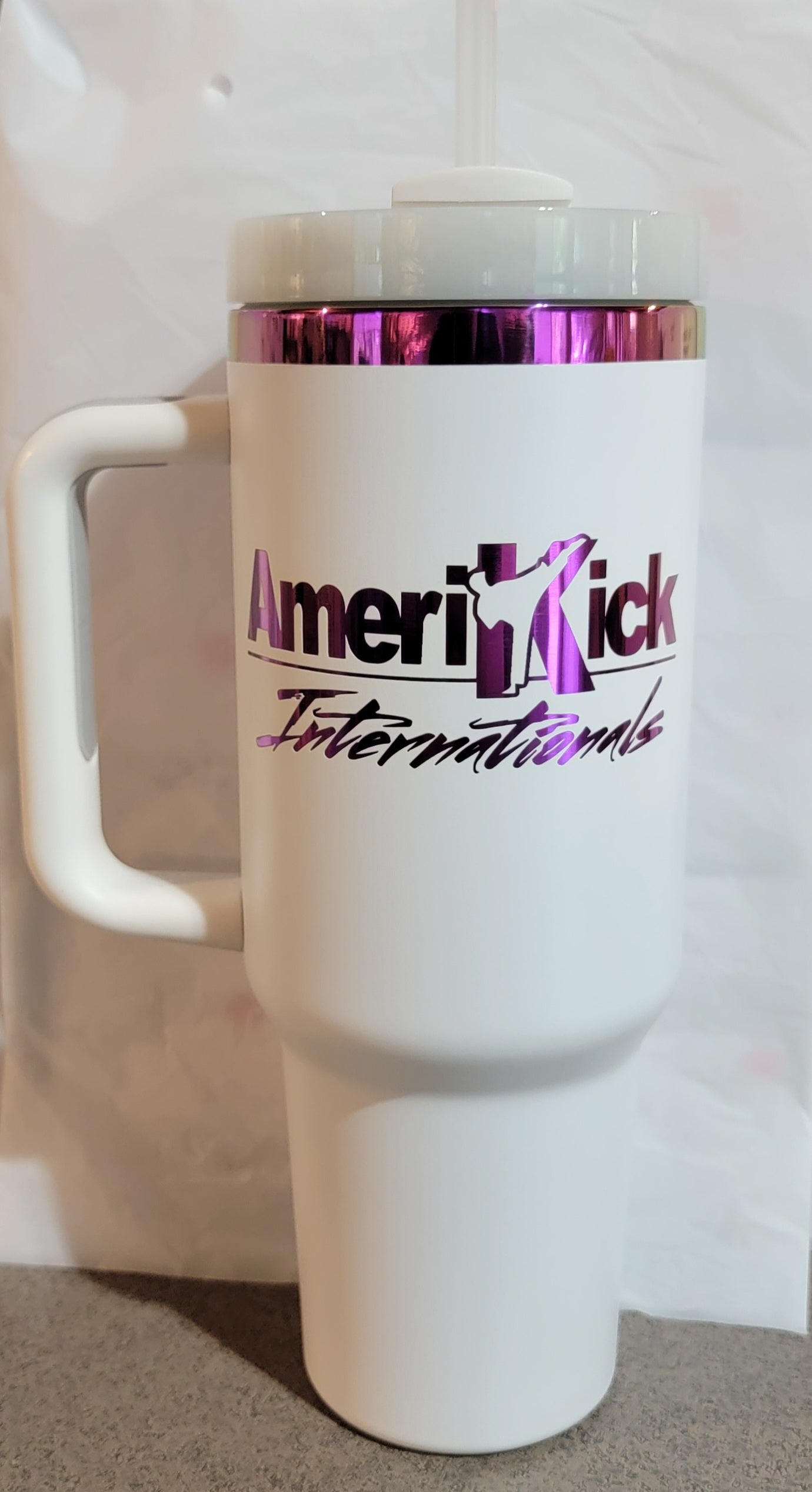 40oz Ion Plated AmeriKick Internationals Straw Tumbler