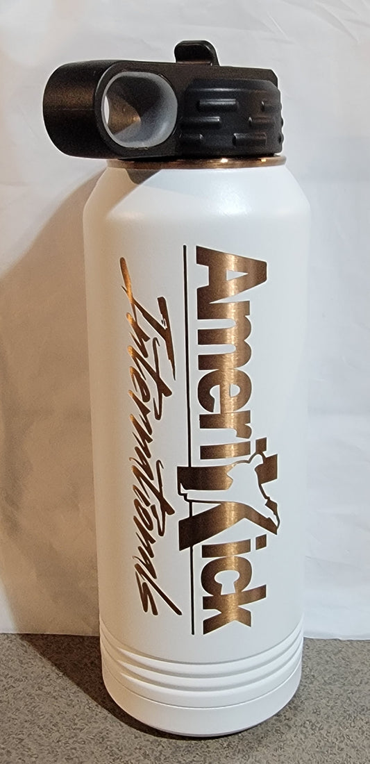 32oz Ion Plated AmeriKick Internationals Tournament Water Bottle