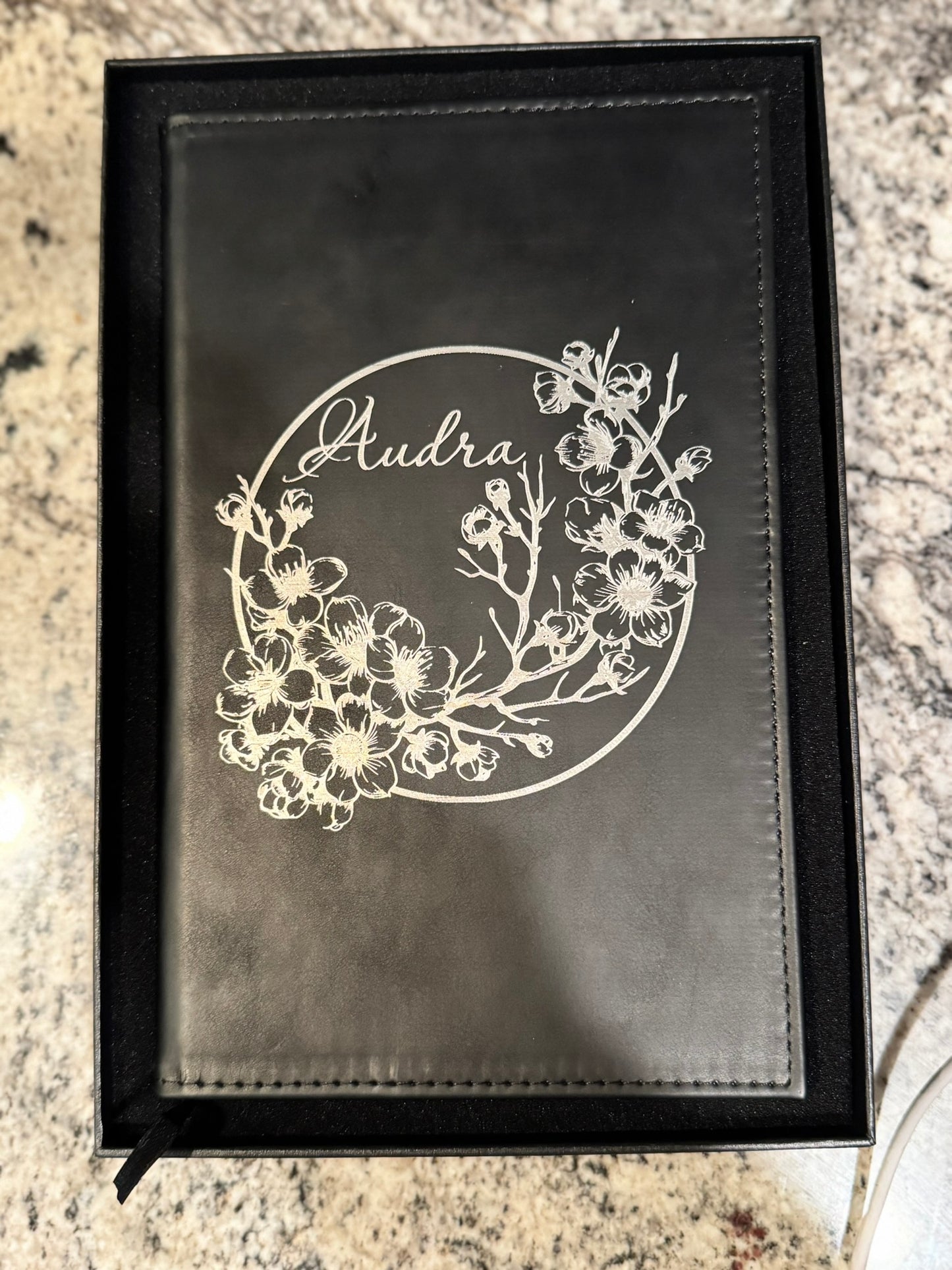 Boxed Leatherette Journal- refillable